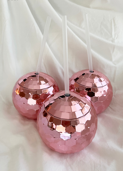 Disco Ball Party Cups Pink