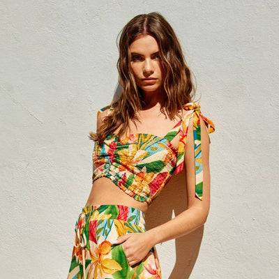 Tanny Tropical Halter Top