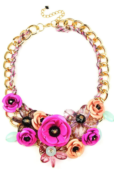 Blooming Statement Necklace Eye Candy Los Angeles