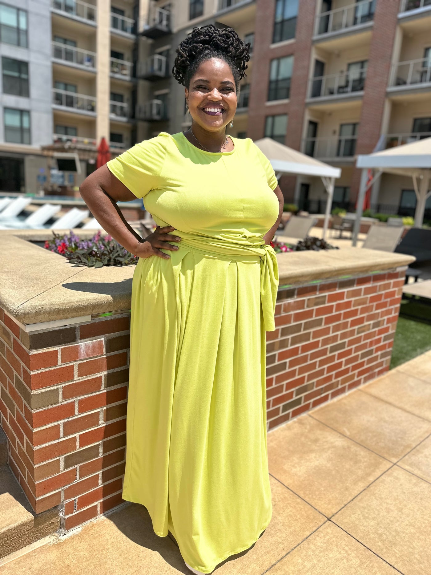 Lime Aruba Maxi Skirt Set The Curve LA