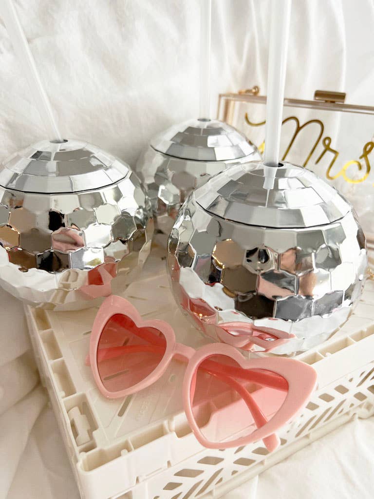 Disco Ball Party Cups Silver