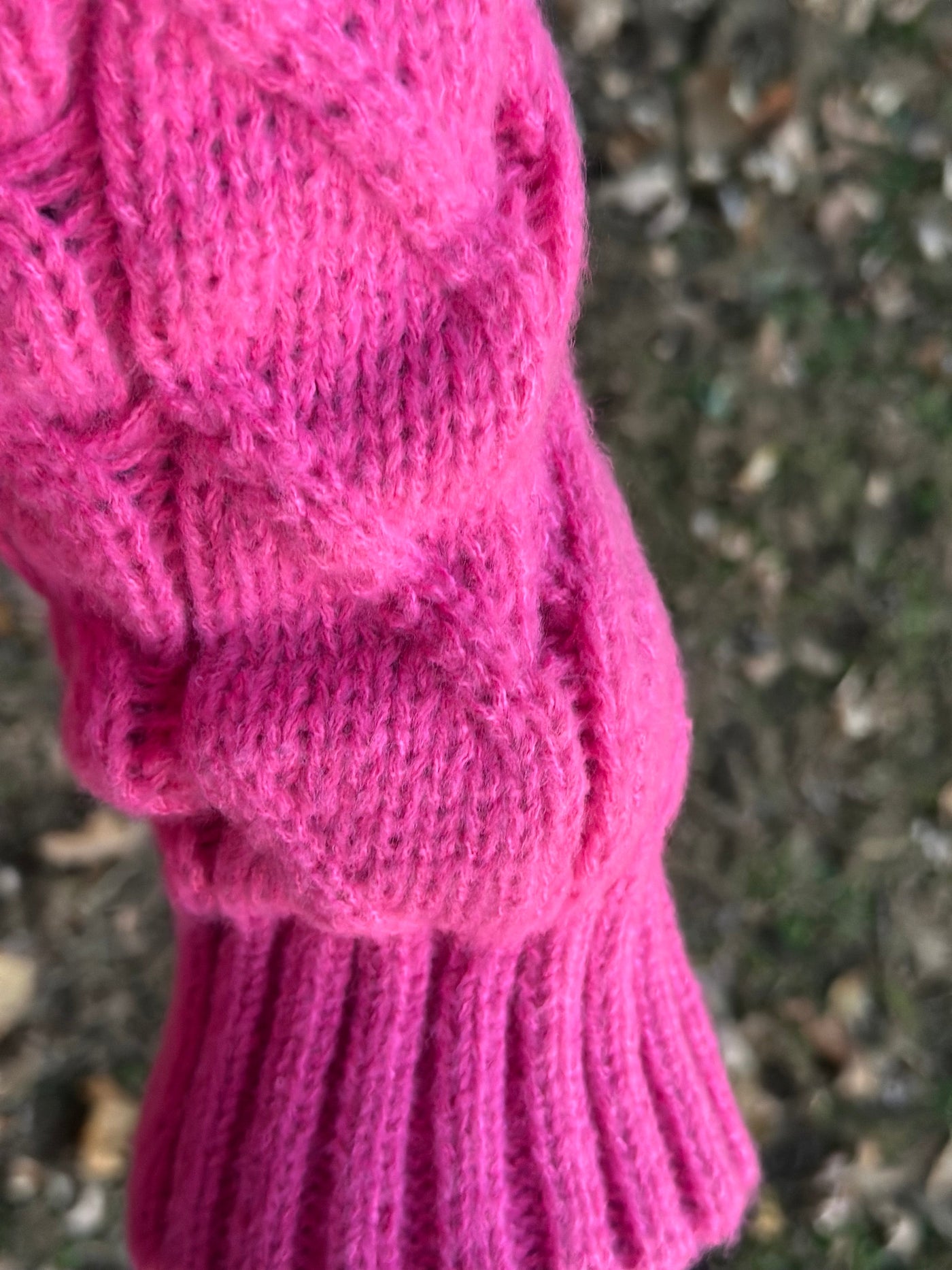 Bubble Gum Pink Cable Knit Cardi DORCAS