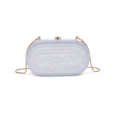 white marble clutch