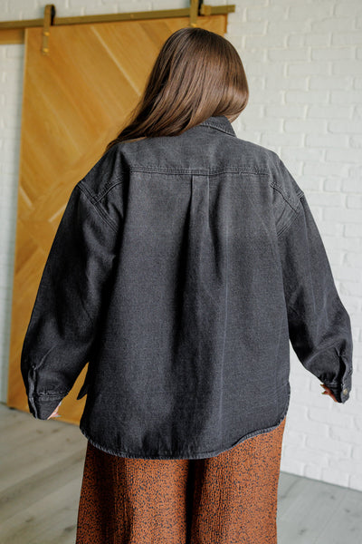 Black Denim Shacket