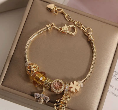 Golden Bee Link Bracelet