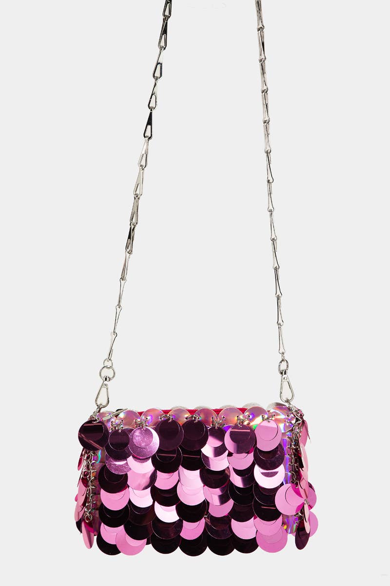Large Sequin Disc Handbag - B. Royal Boutique