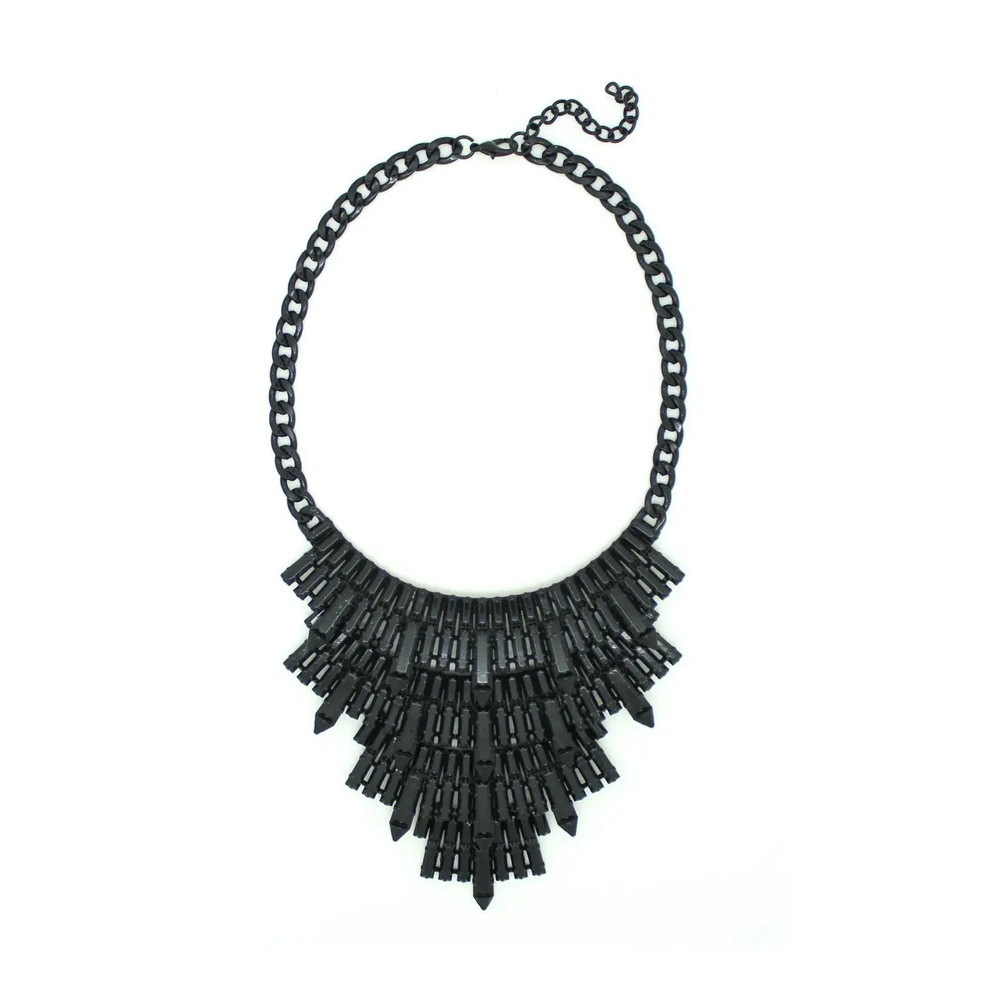 Black Gothic Bib Necklace - B. Royal Boutique