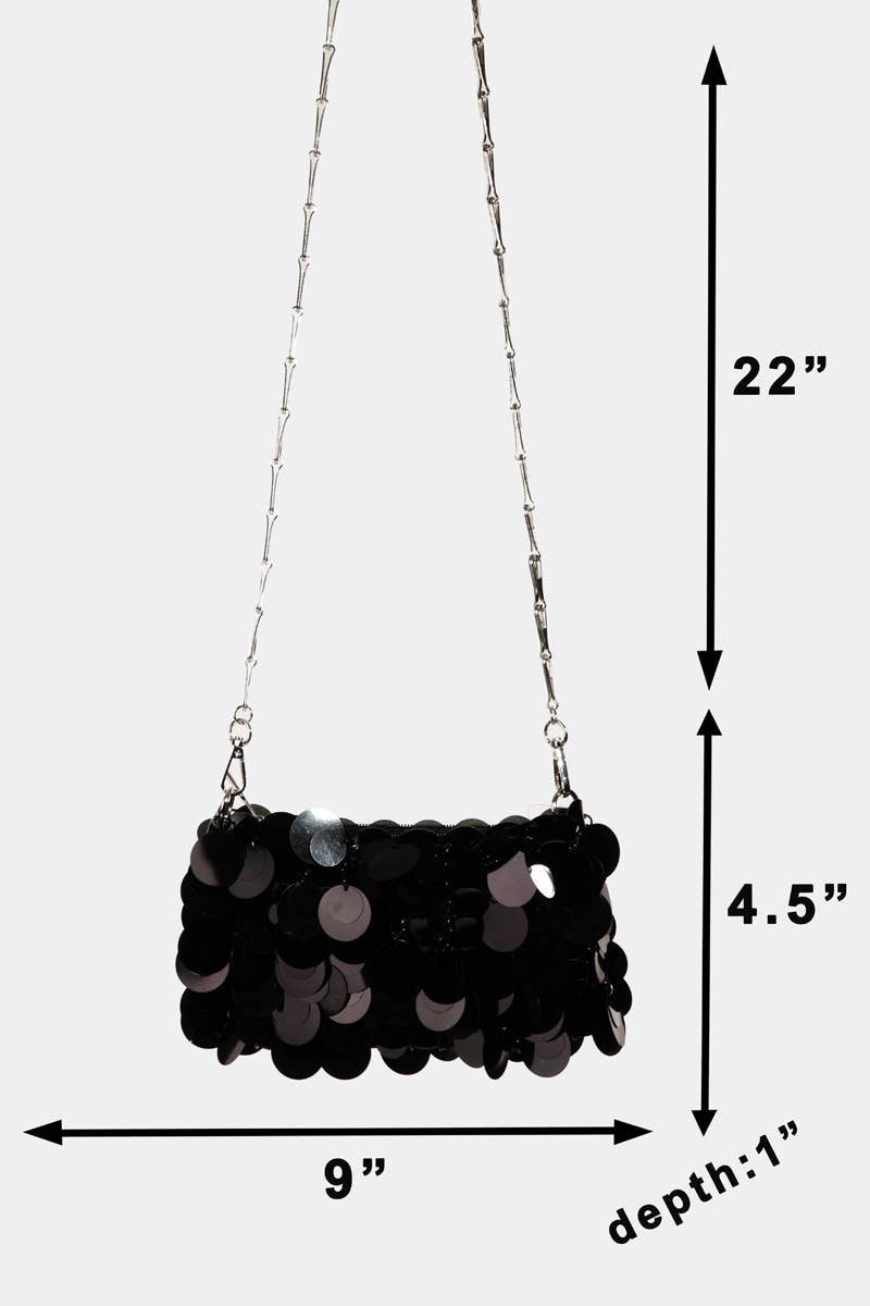 Large Sequin Disc Handbag - B. Royal Boutique