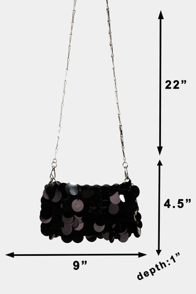 Large Sequin Disc Handbag - B. Royal Boutique