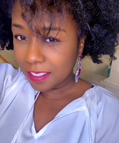 Holly - Purple Statement Earrings Eye Candy Los Angeles