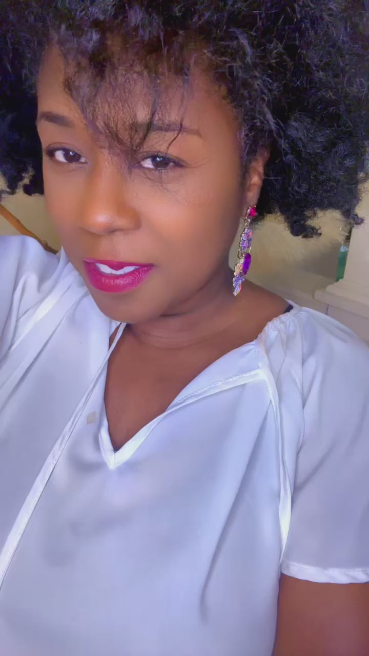 Holly - Purple Statement Earrings