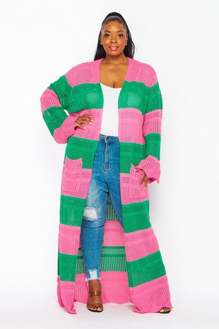 Pink Stripe Knit Sweater B. Royal Boutique