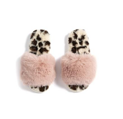 Rose Gold Fluff Slippers - B. Royal Boutique