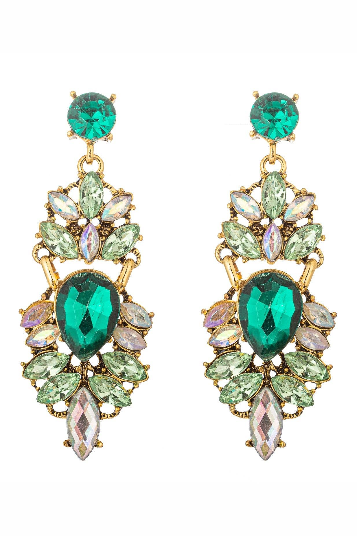 Holly - Emerald Statement Earrings