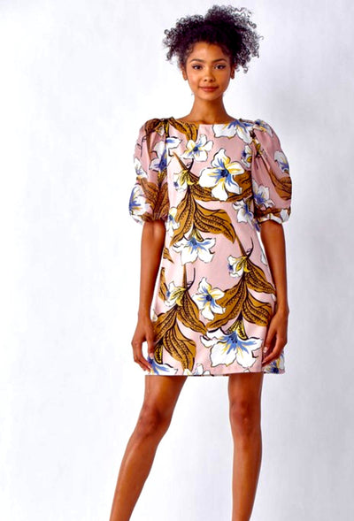 Puff Shoulder Midi Dress QMPModa