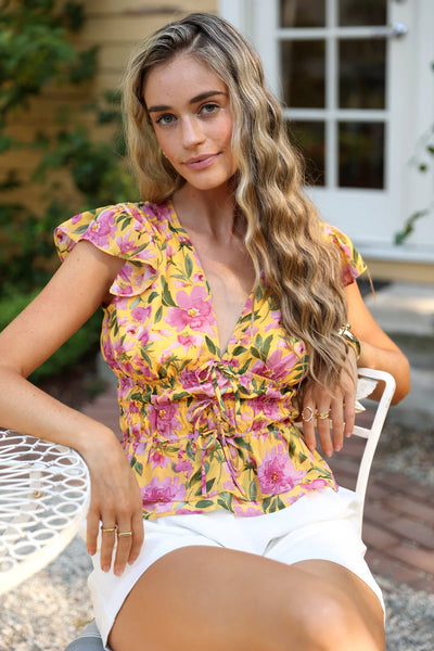 Ruched Ana Blouse Adelyn Rae