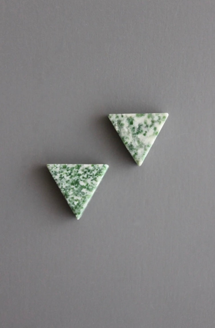 Triangle Stone Stud Earring - B. Royal Boutique
