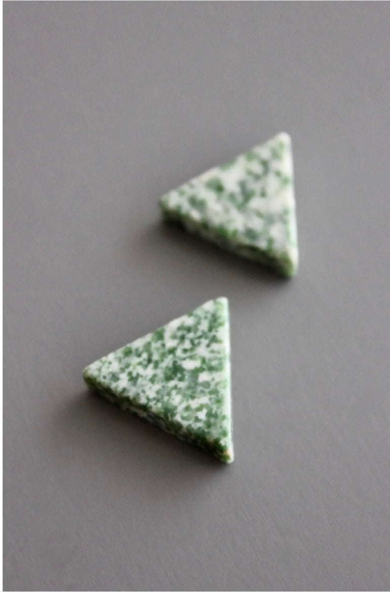 Triangle Stone Stud Earring - B. Royal Boutique