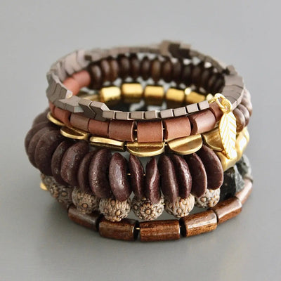 Coco Wood Wrap Bracelet - B. Royal Boutique