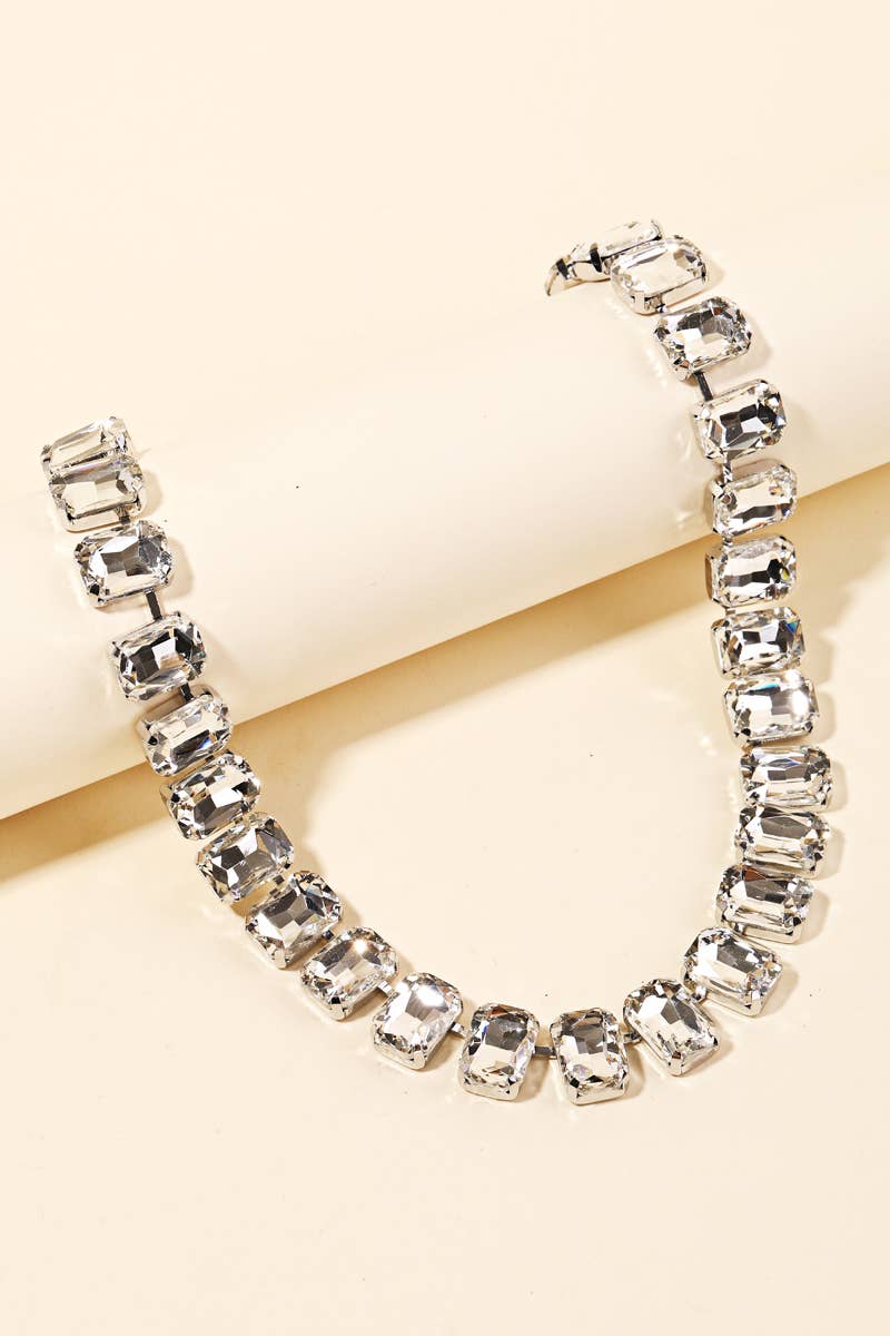 rhinestone statement necklace